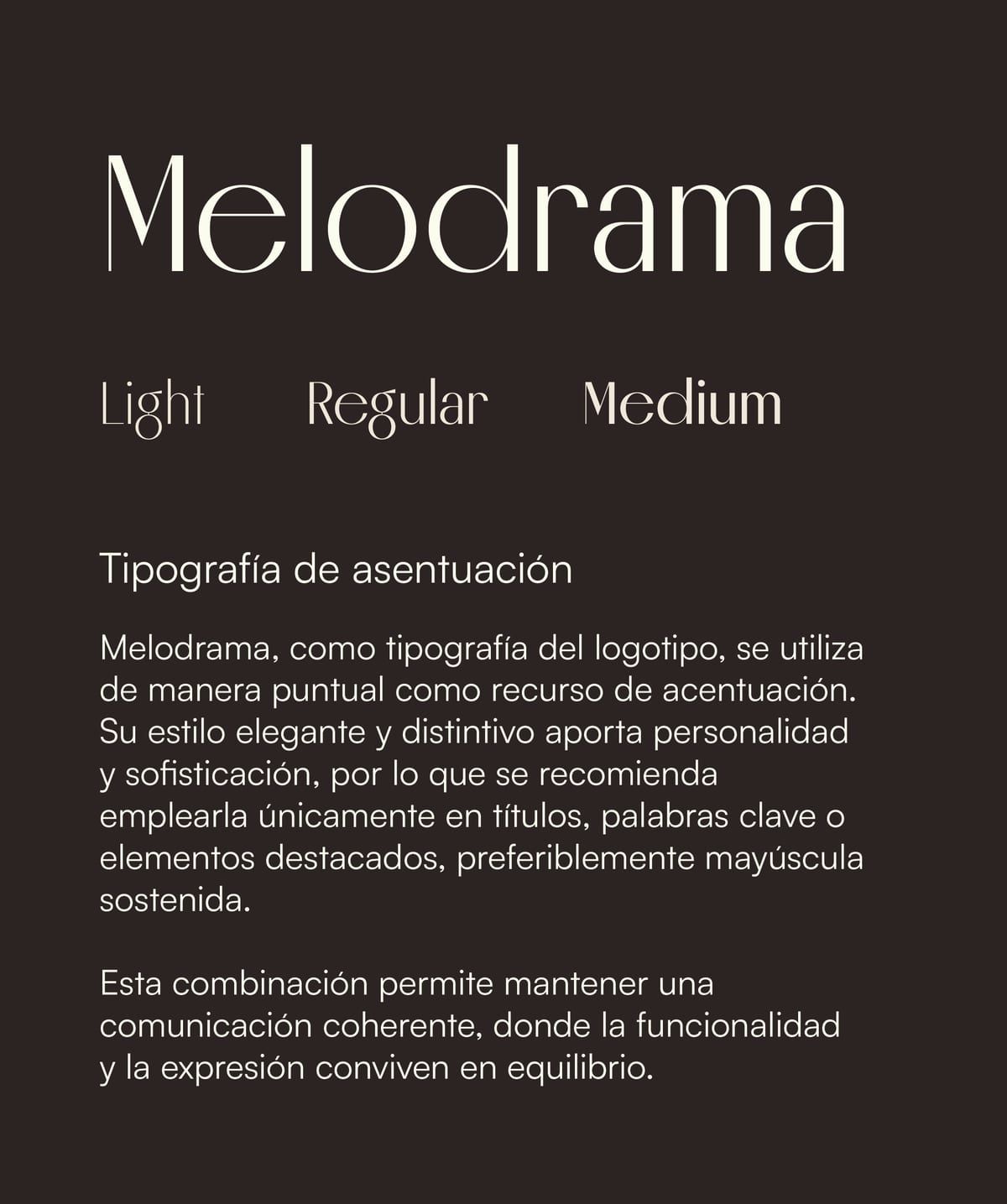 Tipografía Melodrama — Sourcils Utopia